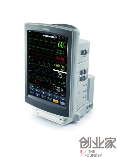 邁瑞的最新監(jiān)護儀，運用類iPad界面，獲得國外設計獎。